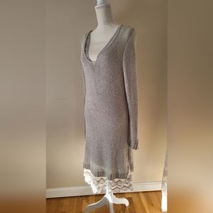 Gray sweater dress